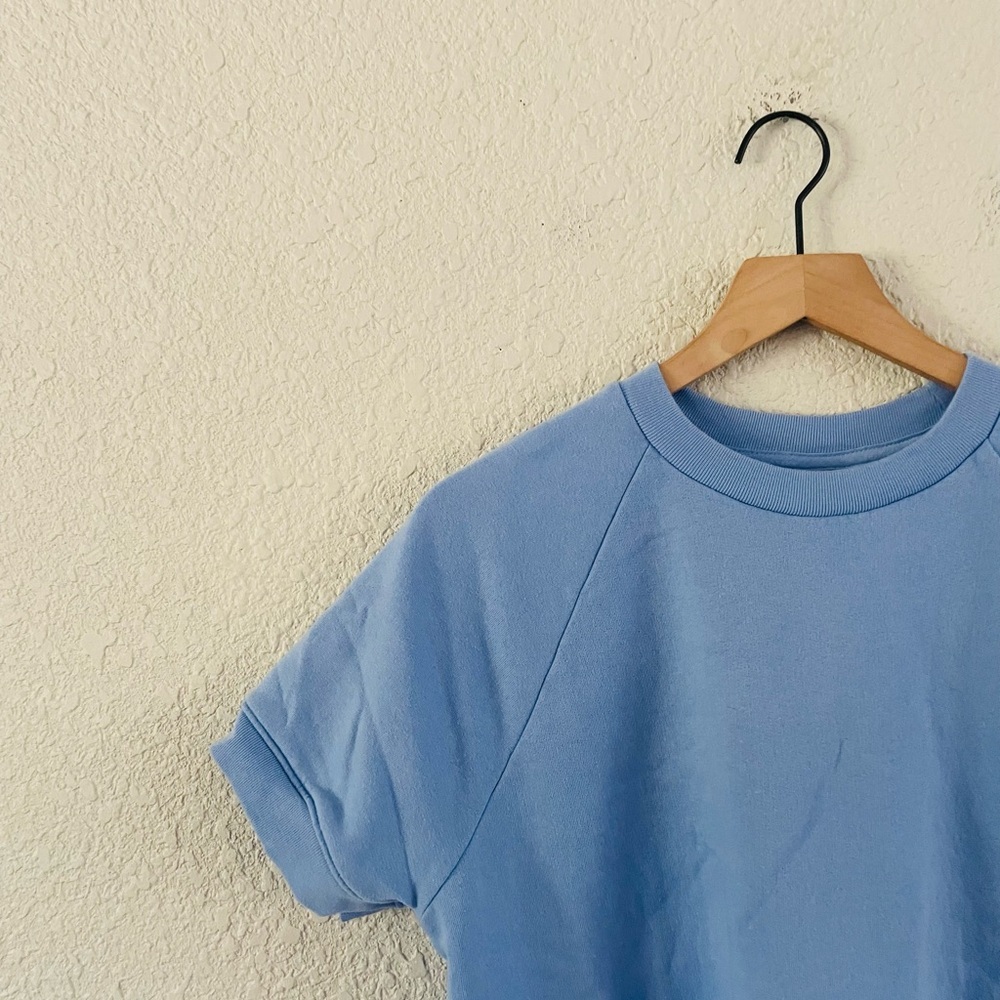 Blue Raglan Sweatshirt Tee - Picture 2 of 7